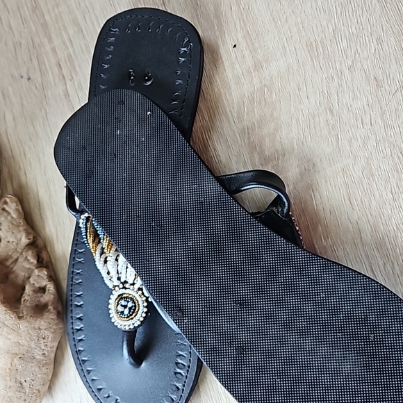African Beaded Thong Sandals - Picture 7 of 8